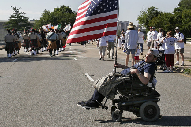 Man with Cerebral Palsy - Freedom Walk 2008